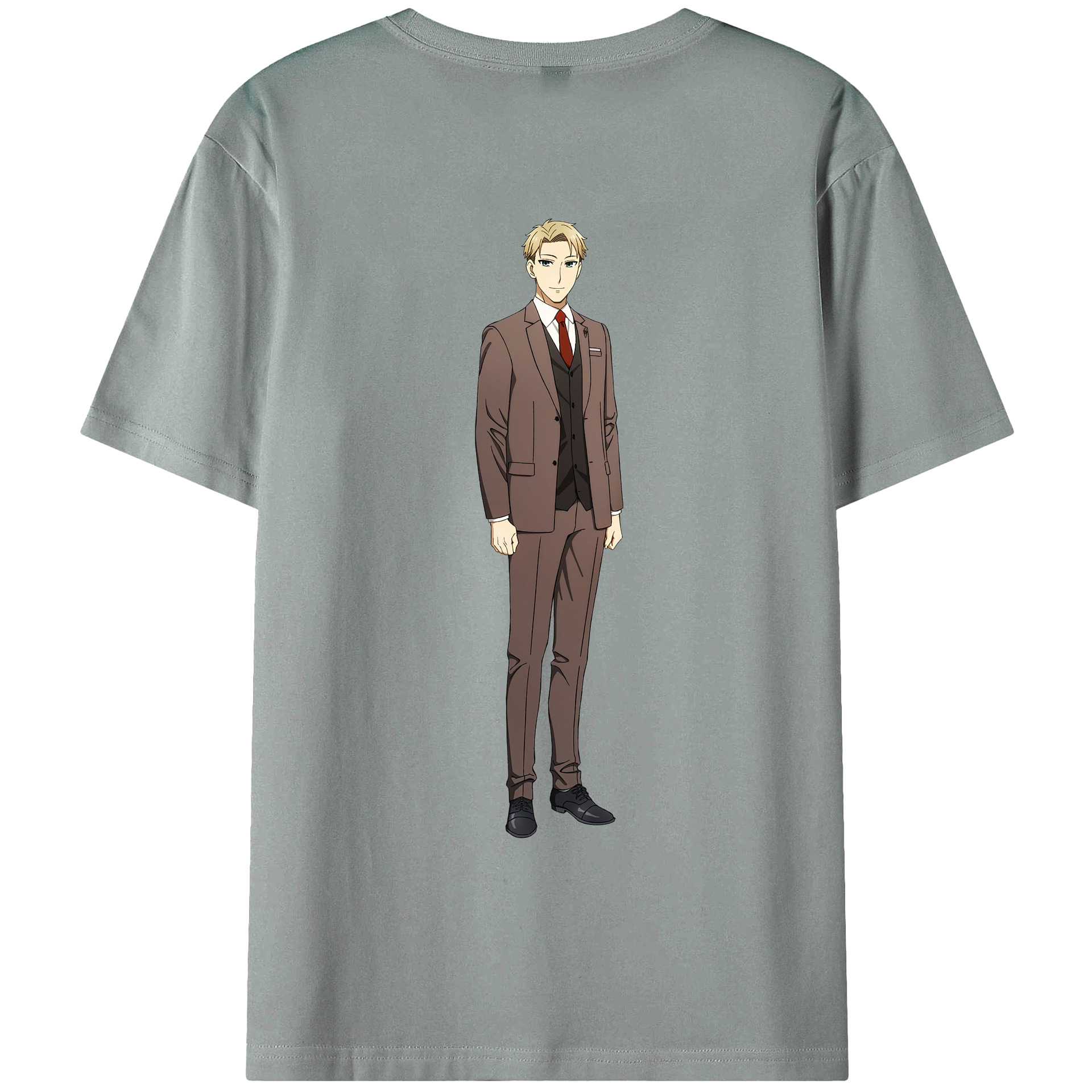 （画像用） SPY×FAMILY间谍家家酒 綿100％ メンズ半袖Tシャツ（バックプリント） 通気性